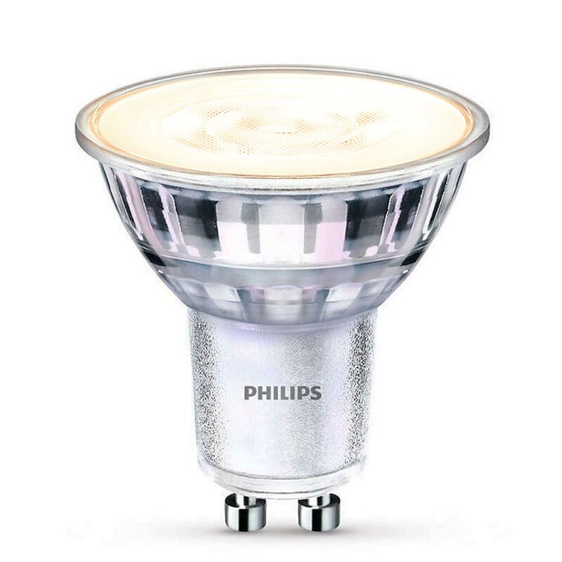 Dimmbare Philips GU10 LED-Lampe, Pascal, transparent, 3,8w, dim to warm