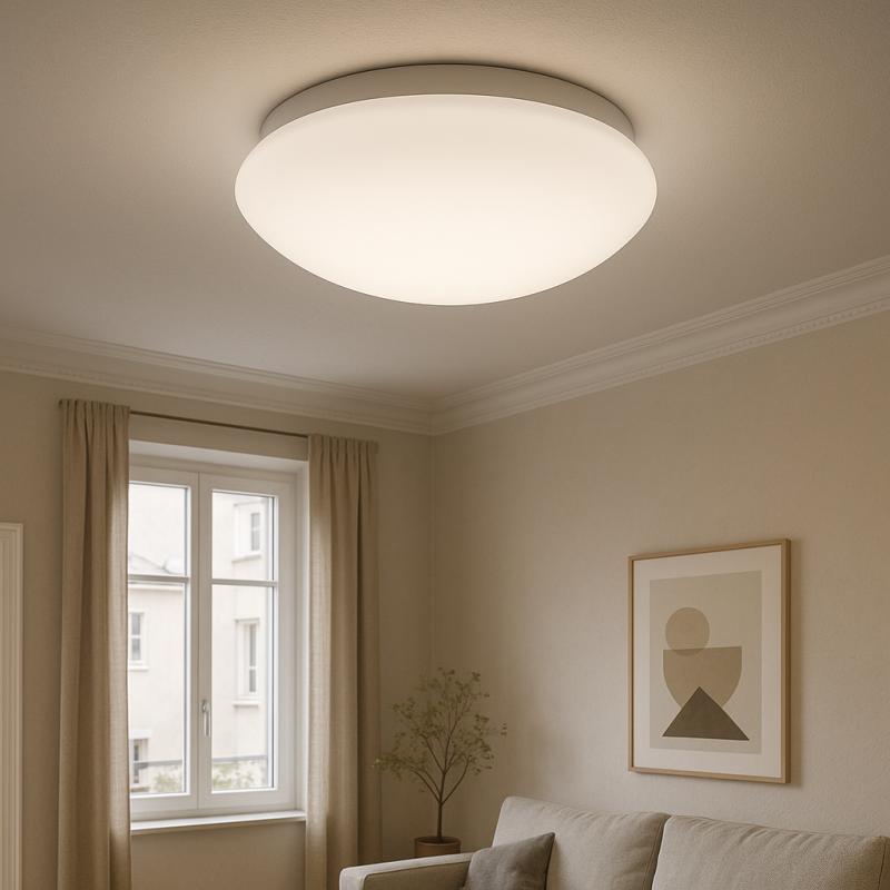 Kunststoff Deckenleuchte Weiß, Sirano