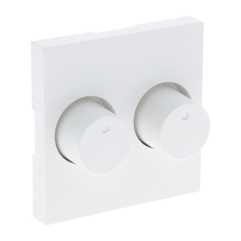 Q-Link S-Line Zentralplatte mit Knopf Duodimmer, Polarweiß Q-Link S-Line Zentralplatte mit Knopf Duodimmer, Polarweiß