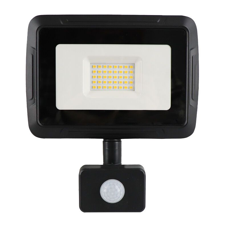 Schwarze Scheinwerfer mit Sensor Aluminium, Miro, 30W, 3000K LED, IP65 Schwarze Scheinwerfer mit Sensor Aluminium, Miro, 30W, 3000K LED, IP65