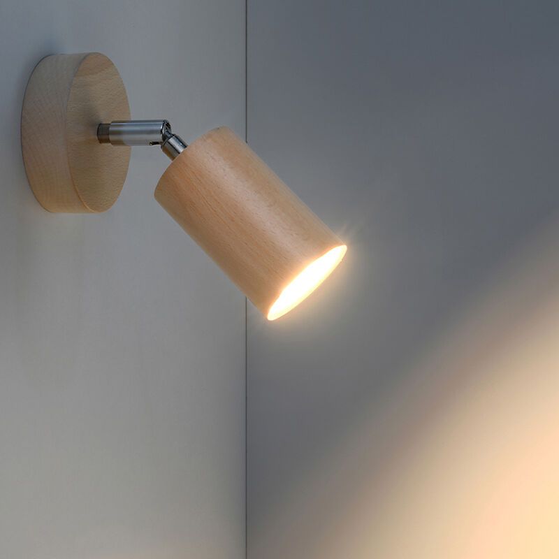 Holz Wandstrahler Braun, Fredrik