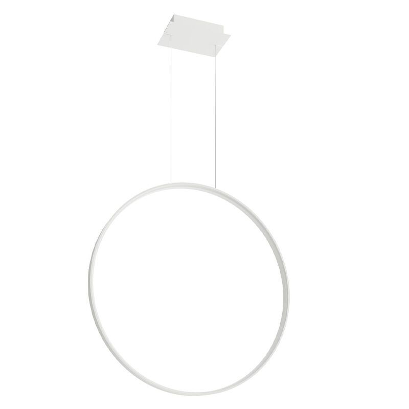 Aluminium Pendelleuchte Weiß, Ringo, 50W, 3000K LED