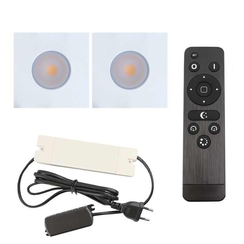 2 eckige weiße Einbaustrahler Terrassenüberdachung Dico, IP65, inkl. Anschlussset und Fernbedienung 2 eckige weiße Einbaustrahler Terrassenüberdachung Dico, IP65, inkl. Anschlussset und Fernbedienung