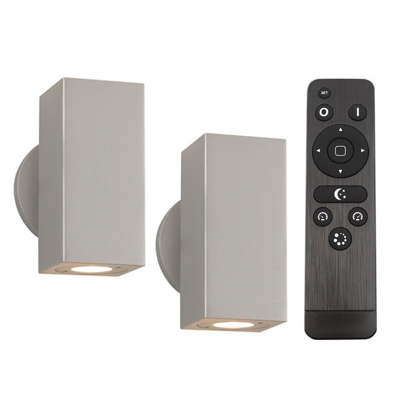 2 up down Wandleuchten Rudy, 12V, inkl. Anschlussset und Fernbedienung 2 up down Wandleuchten Rudy, 12V, inkl. Anschlussset und Fernbedienung