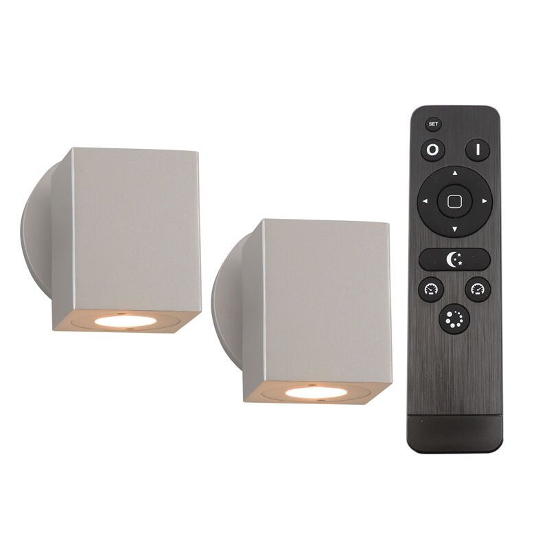 2 Wandleuchten Rudy, 12V, inkl. Anschlussset und Fernbedienung 2 Wandleuchten Rudy, 12V, inkl. Anschlussset und Fernbedienung