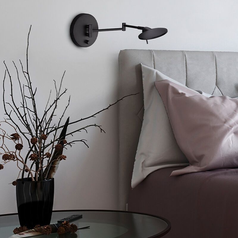 Schwarze Wandleuchte Modern, Sinbad, 8W, 3000K LED