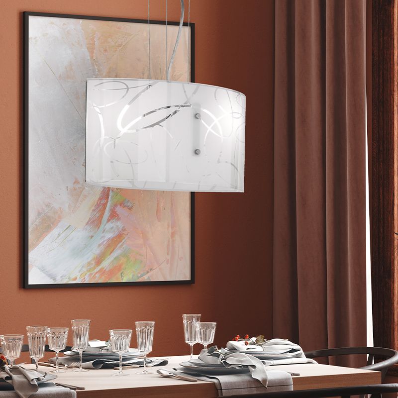 Weiße Pendelleuchte Modern, Antoine