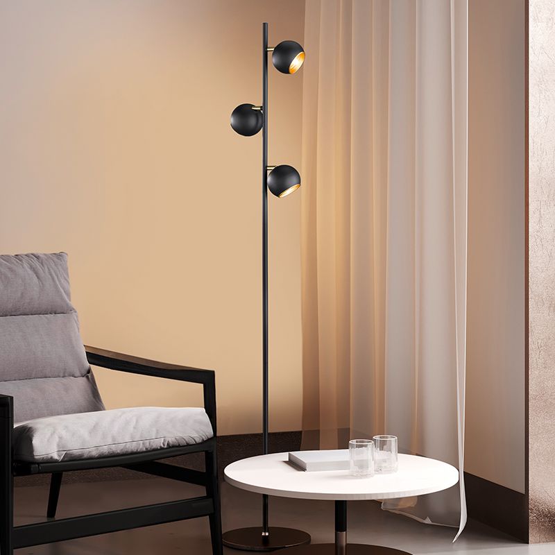 Schwarze Stehlampe Modern, Prato, mit Schalter Schwarze Stehlampe Modern, Prato, mit Schalter