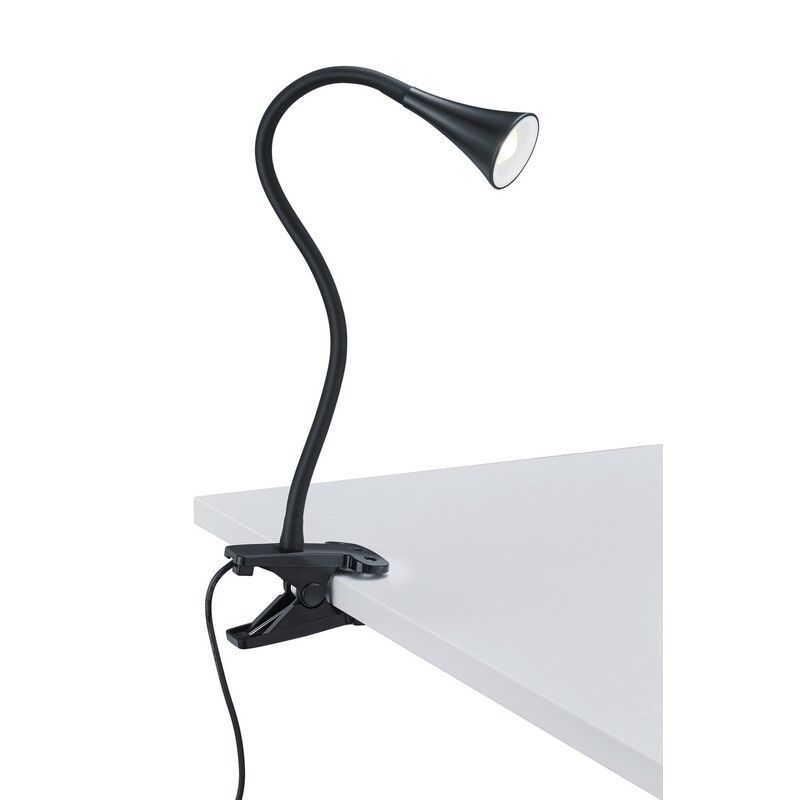 Schwarze Klemmspot Kunststoff, Yelaisa, 3W, 3000K LED, mit Schalter