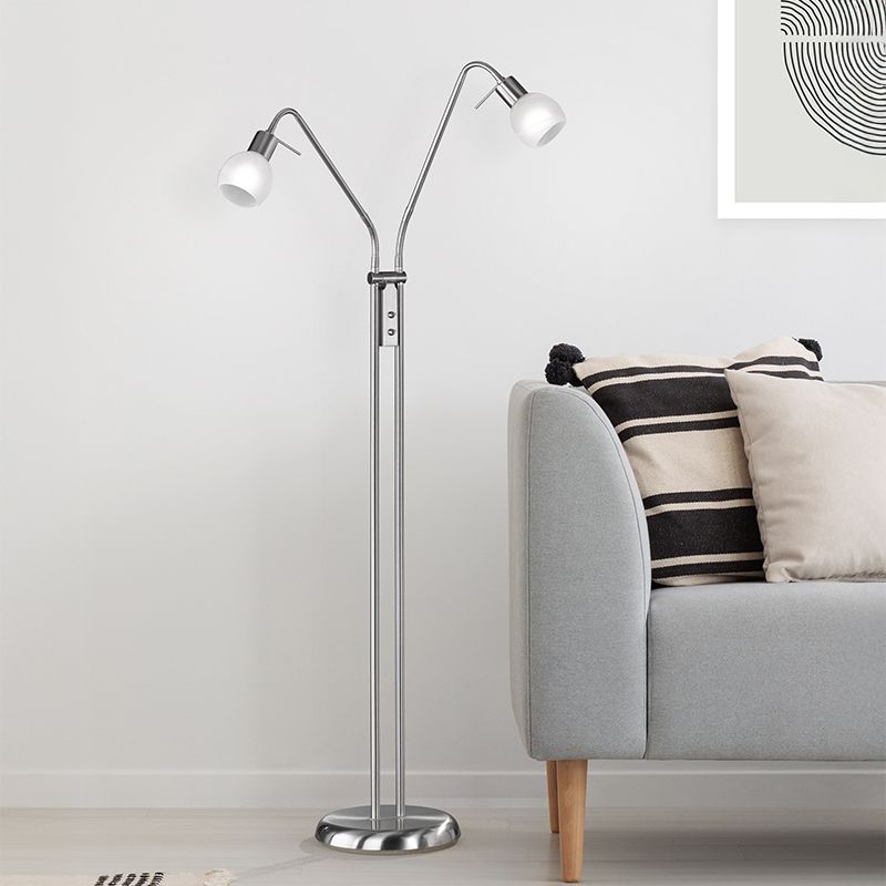 Nickel Stehlampe Modern, Benita, mit Schalter Nickel Stehlampe Modern, Benita, mit Schalter