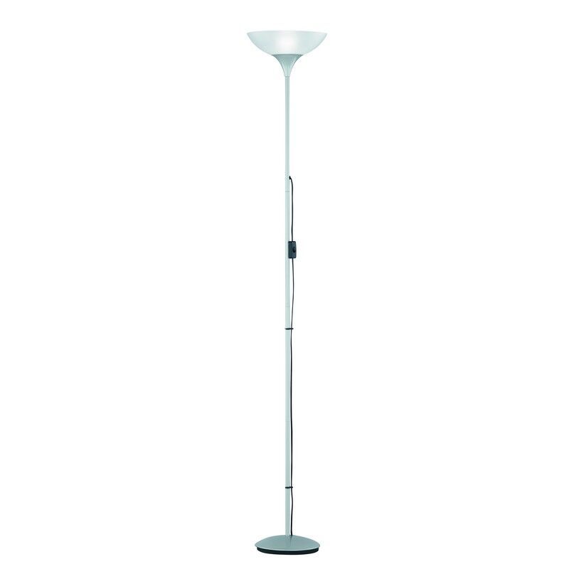 Graue Stehlampe Kunststoff, Willem, mit Schalter Graue Stehlampe Kunststoff, Willem, mit Schalter