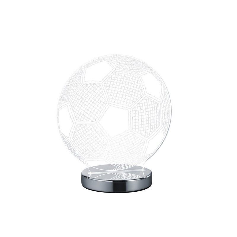 Chrom Tischleuchte Design, Berit, 7W, warm- bis kaltweiß einstellbare LED, mit Schalter
