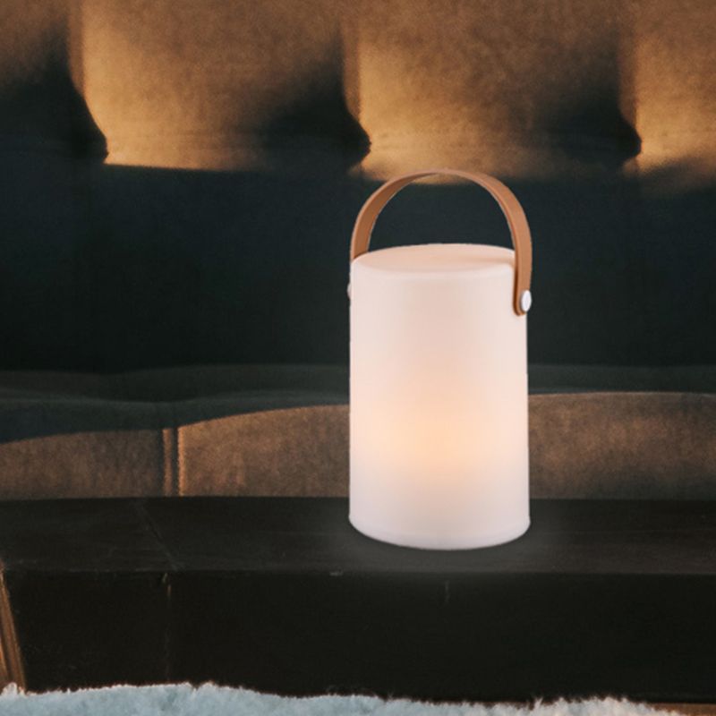 Weiße Außen Tischleuchte Modern, Marso, 1W, 3000K LED, IP44, mit Schalter