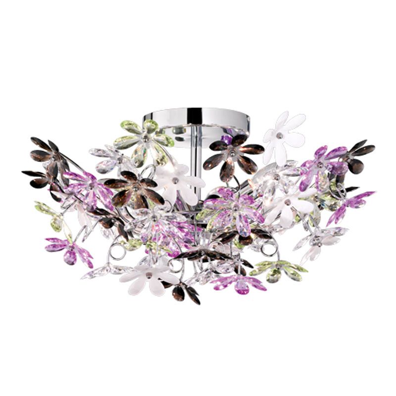 Chrom Deckenleuchte Retro, Wooler