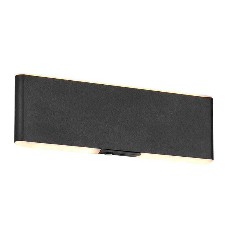 Schwarze Up down Wandleuchte Modern, Zwier, 2W, warm- bis kaltweiß einstellbare LED, mit Schalter