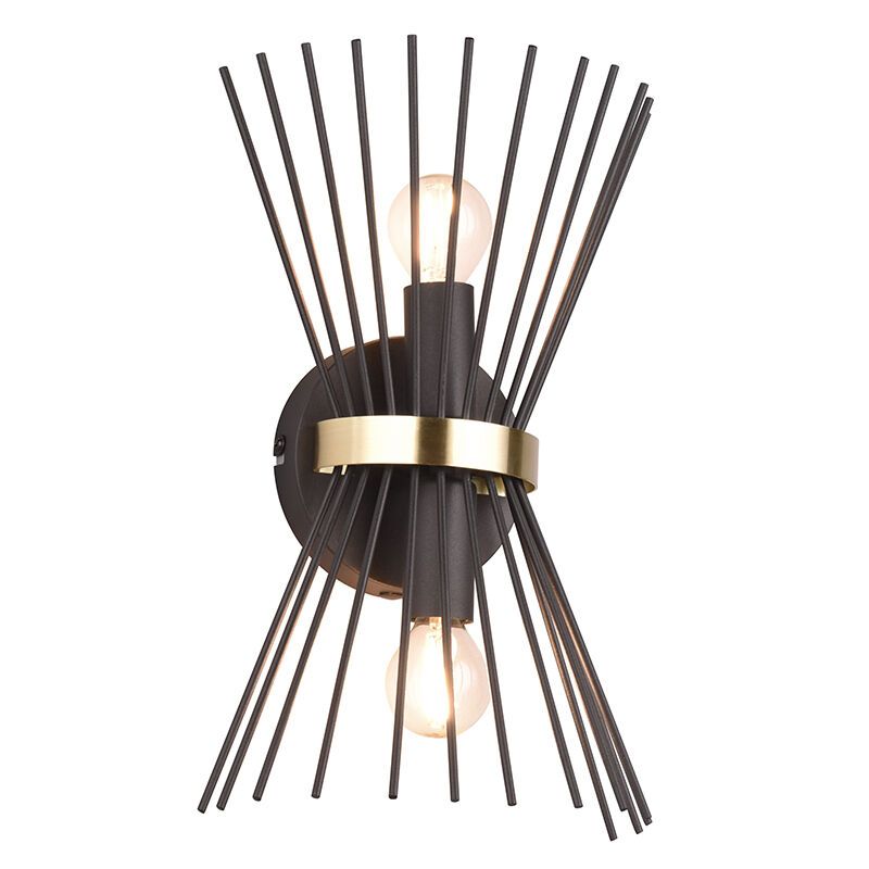 Schwarze Wandleuchte Industrial, Fransiscus