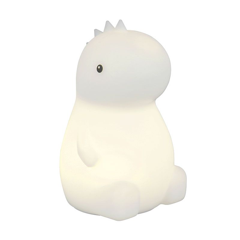 Weiße Kinderzimmer Tischleuchte Kunststoff, Vedat, 0,5W, RGBW LED, mit Schalter