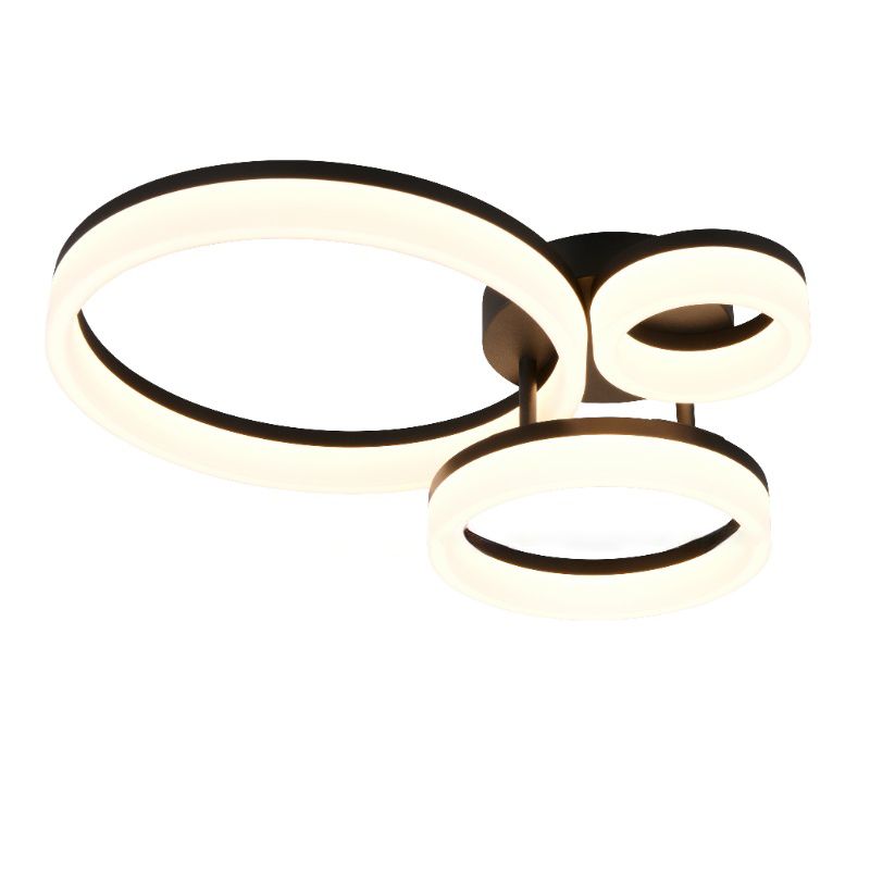 Schwarze Deckenleuchte Design, Ufuk, 32W, 3000K LED