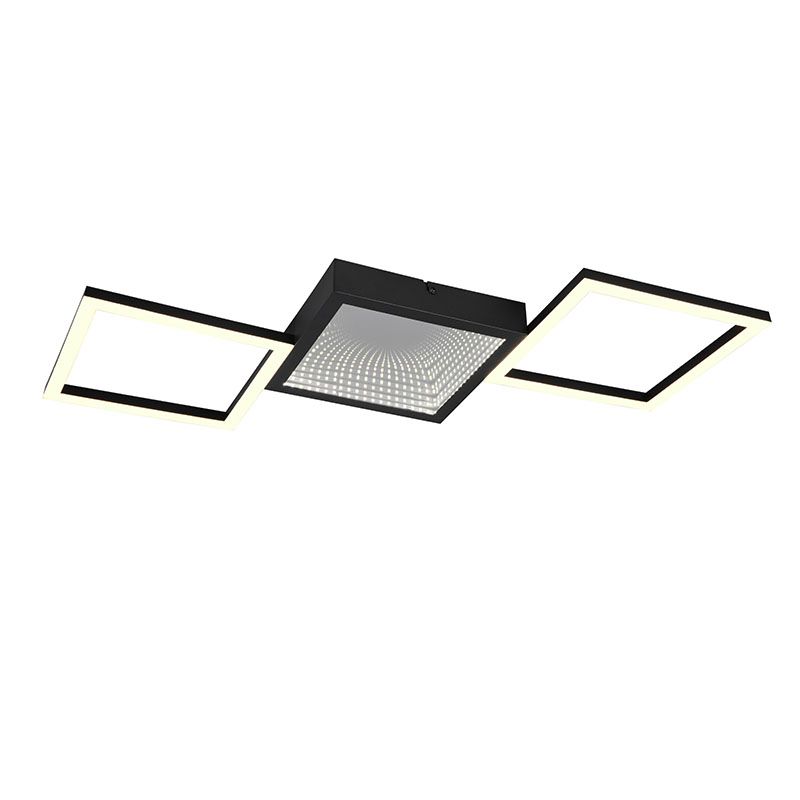 Schwarze Deckenleuchte Design, Gelka, 24W, 3000K LED, 3-stufig dimmbar