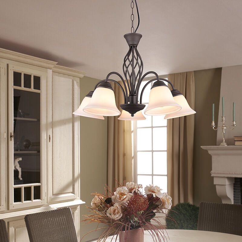 Rostfarbene Kronleuchter Antik, Detroit