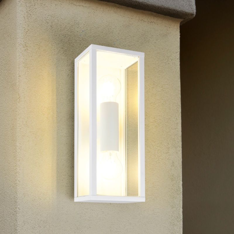 Weiße Außenleuchte Modern, Sanna, IP44 Weiße Außenleuchte Modern, Sanna, IP44