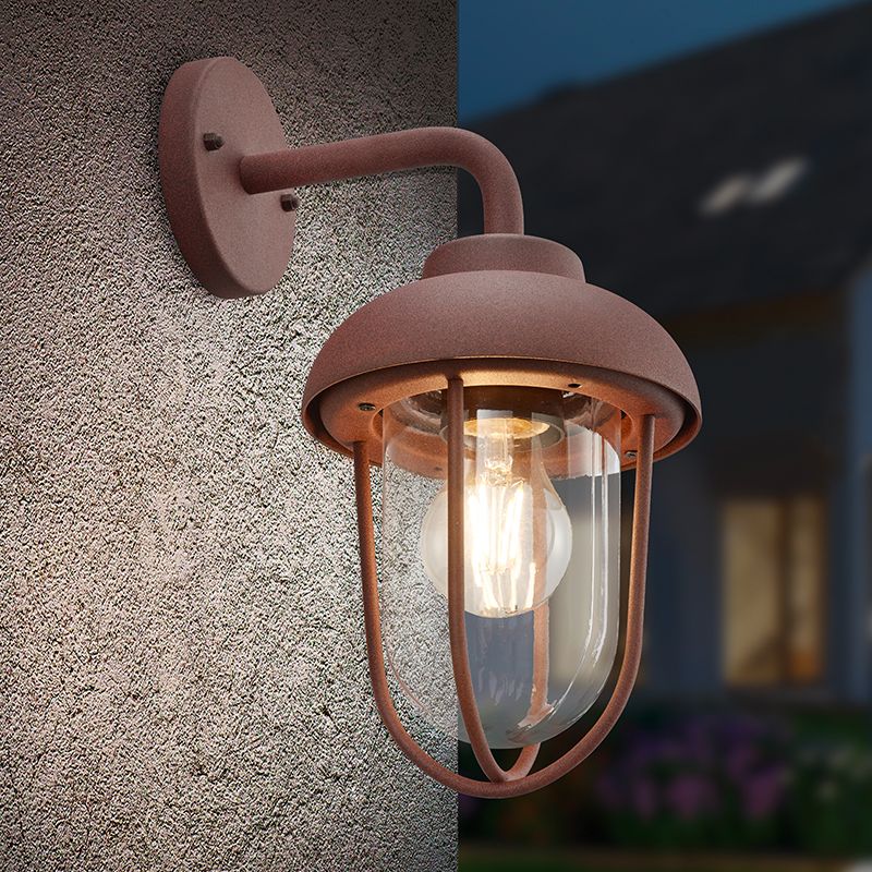 Rostfarbene Außenleuchte Industrial, Trevor, IP44 Rostfarbene Außenleuchte Industrial, Trevor, IP44