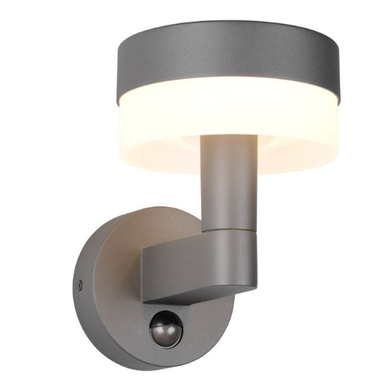 Anthrazit Außen Wandleuchte mit Bewegungsmelder Modern, Irfaan, 8W, 3000K LED, IP54