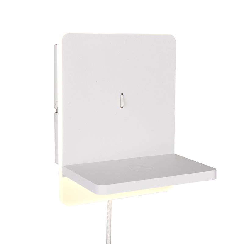 Weiße Wandleuchte Modern, Margje, 9W, 3000K LED, mit Schalter Weiße Wandleuchte Modern, Margje, 9W, 3000K LED, mit Schalter