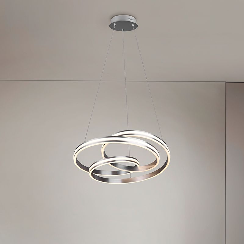 Nickel Pendelleuchte Modern, Elyse, 60W, in Lichtfarbe einstellbare LED
