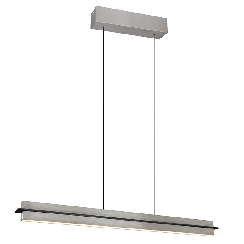 Nickel Pendelleuchte Modern, Joek, 22W, warm- bis kaltweiß einstellbare LED, 3-stufig dimmbar