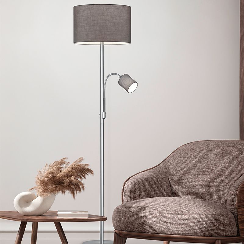 Graue Stehlampe Modern, Ledbury, mit Schalter