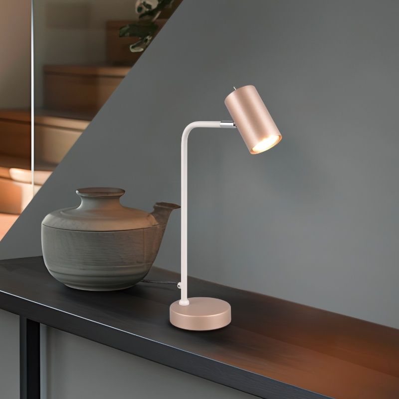 Braune Tischleuchte Modern, Kaso, mit Schalter Braune Tischleuchte Modern, Kaso, mit Schalter