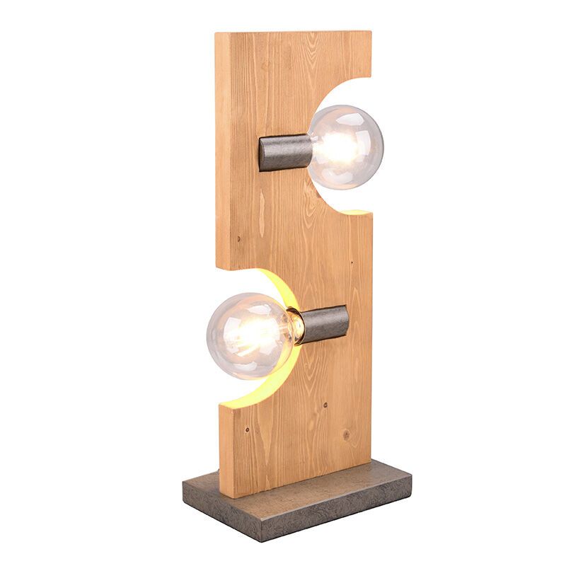 Holz Tischleuchte Braun, Dyonne Holz Tischleuchte Braun, Dyonne