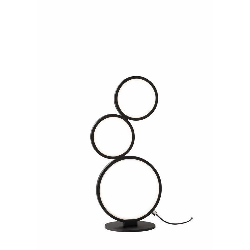 Schwarze Tischleuchte Modern, Robon, 17W, 3000K LED, mit Schalter