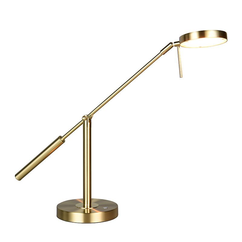 Messing Tischleuchte Modern, Bilge, mit Touch-Dimmer