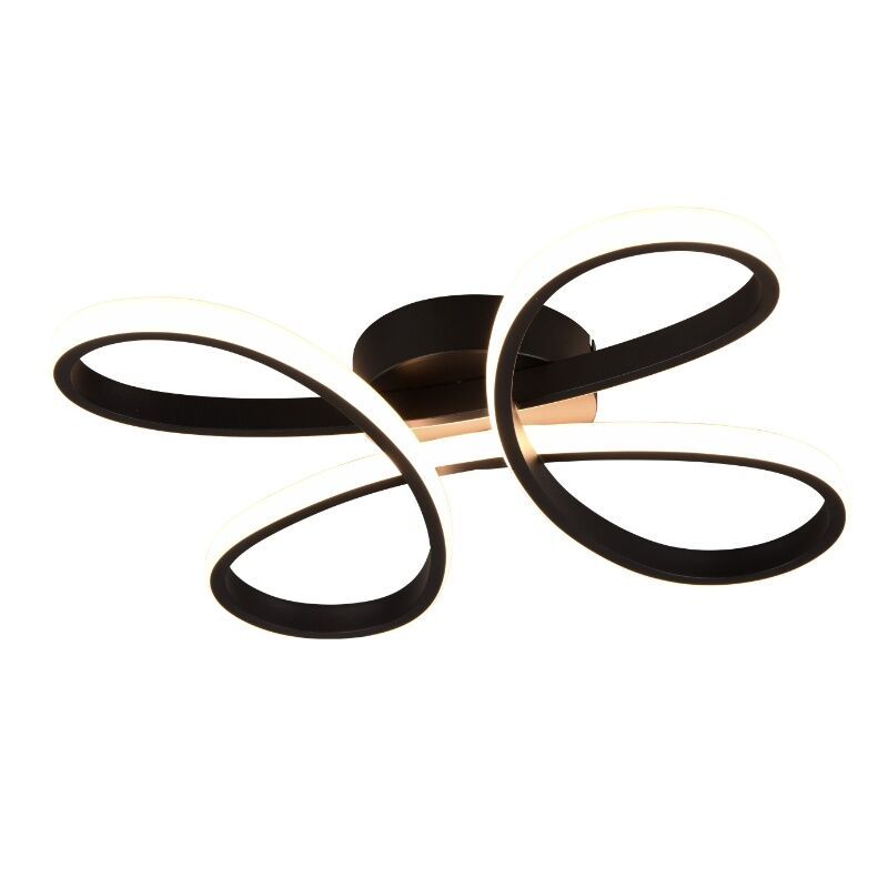 Schwarze Deckenleuchte Design, Vikash, 25W, 3000K LED, 3-stufig dimmbar