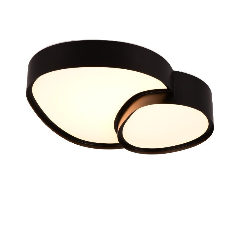 Schwarze Deckenleuchte Metall, Merwin, 21W, warm- bis kaltweiß einstellbare LED, mit Fernbedienung