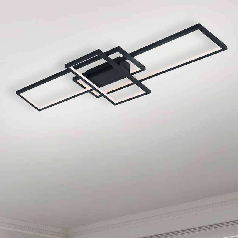 Anthrazit Deckenlampe Modern, Jetse, 36W, RGBW LED, mit Fernbedienung