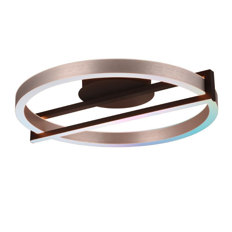 Graue Smart Deckenleuchte Design, Mayk, 55W, RGBW LED, mit Fernbedienung