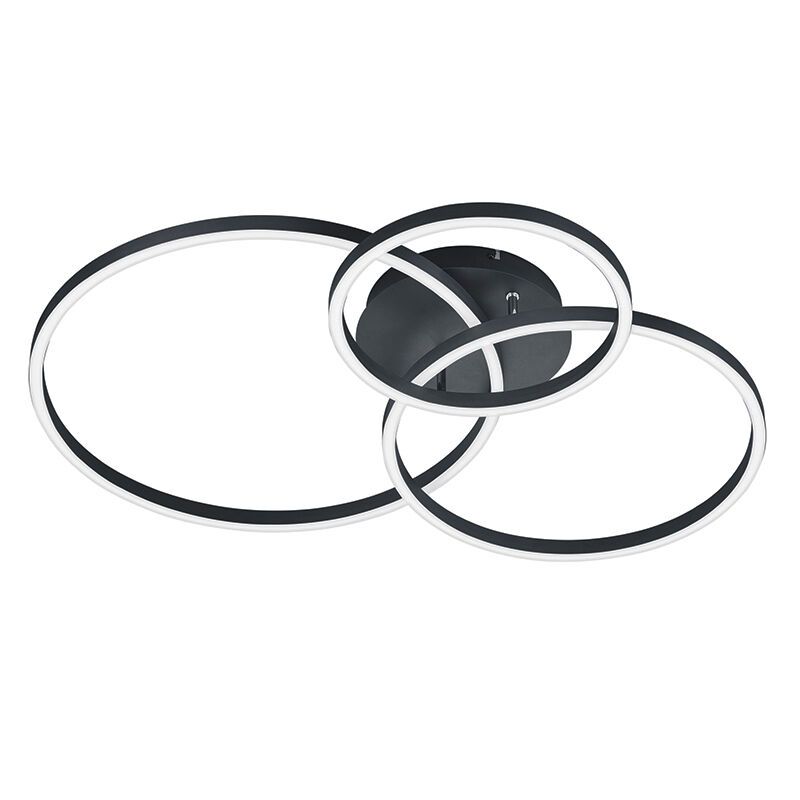 Schwarze Deckenlampe Modern, Elze, 28W, RGBW LED, mit Fernbedienung Schwarze Deckenlampe Modern, Elze, 28W, RGBW LED, mit Fernbedienung