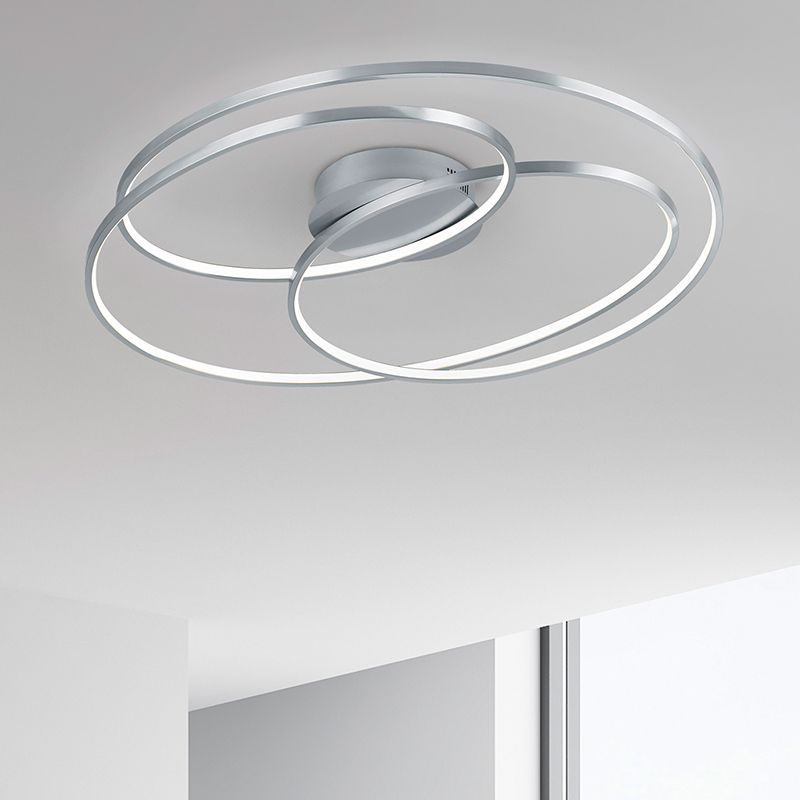 Nickel Deckenlampe Modern, Sabra, 38W, 3000K LED