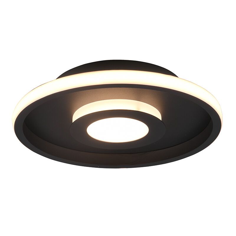 Schwarze Badezimmer Deckenleuchte Modern, Kayla, 28W, 3000K LED, IP44