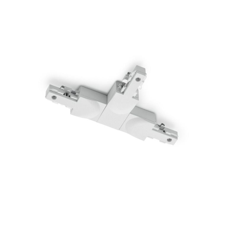 Weißes T-Stück mit Führung links