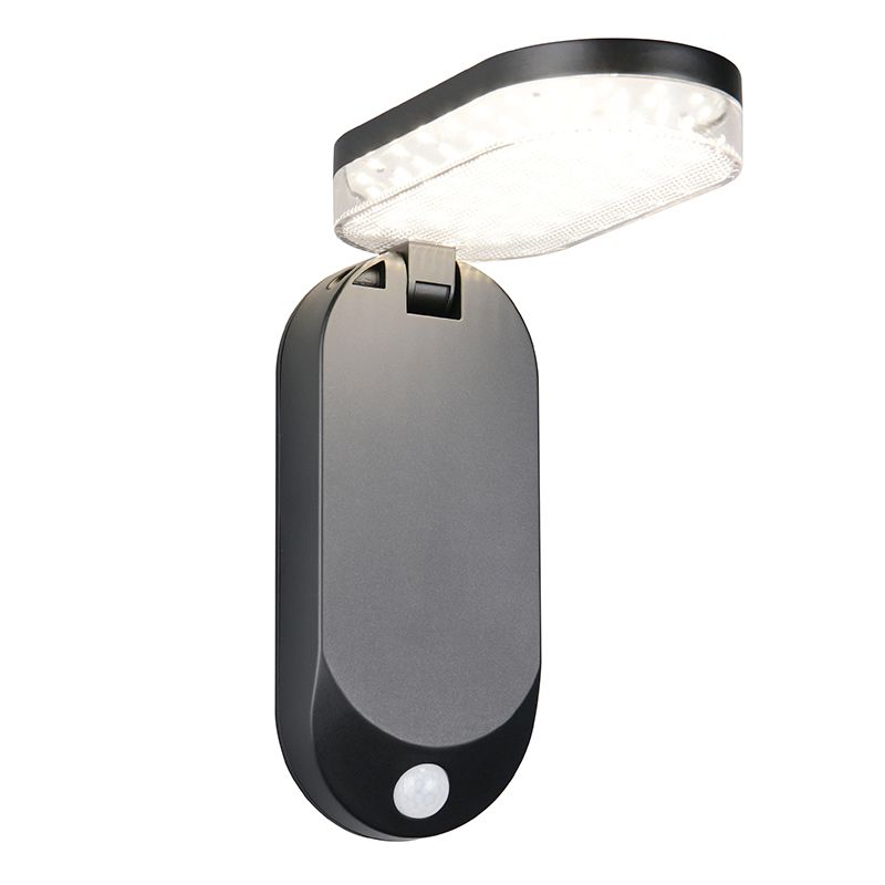 Schwarze Solar Außen Wandleuchte Modern, Laquisha, 3W, 4000K LED, IP44