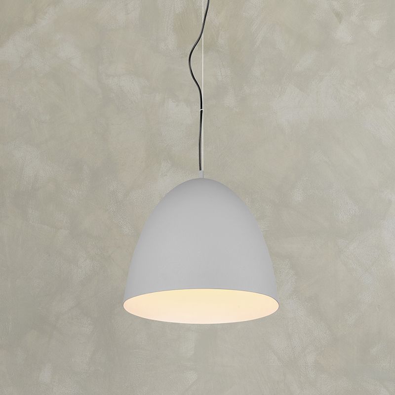 Graue Pendelleuchte Halbkugel Modern, Ingmar
