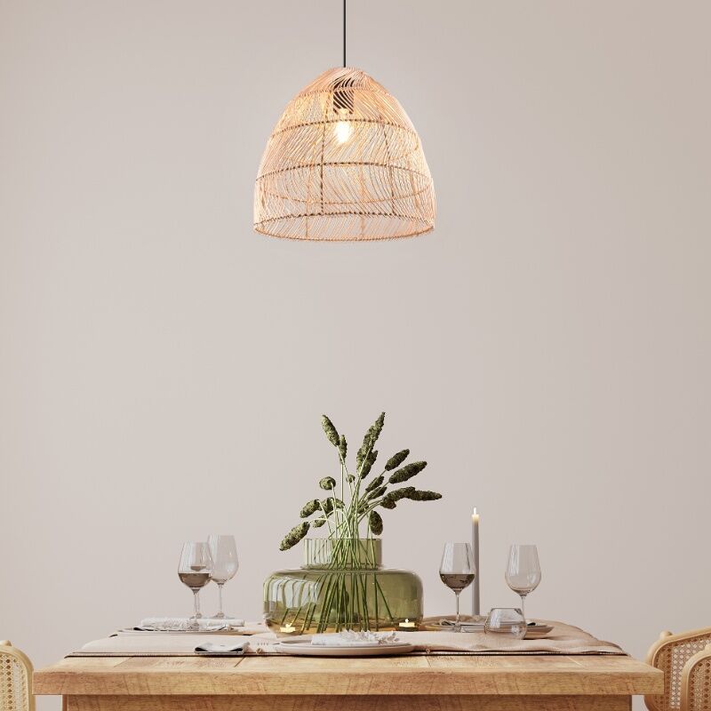 Rattan Pendelleuchte Braun, Symon Rattan Pendelleuchte Braun, Symon