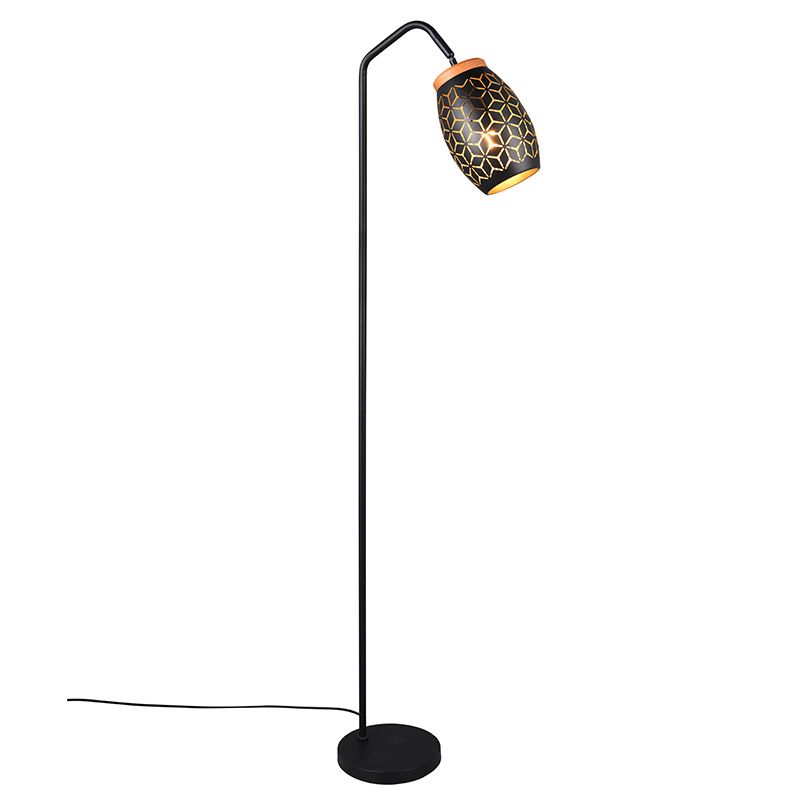 Schwarze Stehlampe Modern, Delana, mit Schalter