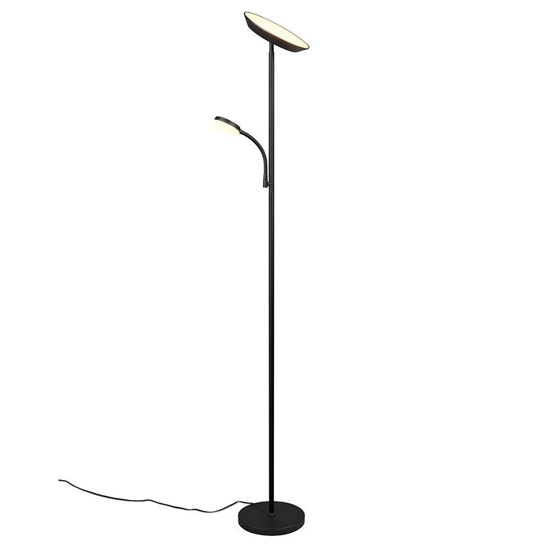 Schwarze Stehlampe Modern, Shahid, 17W, warm- bis kaltweiß einstellbare LED, mit Touch-Dimmer Schwarze Stehlampe Modern, Shahid, 17W, warm- bis kaltweiß einstellbare LED, mit Touch-Dimmer
