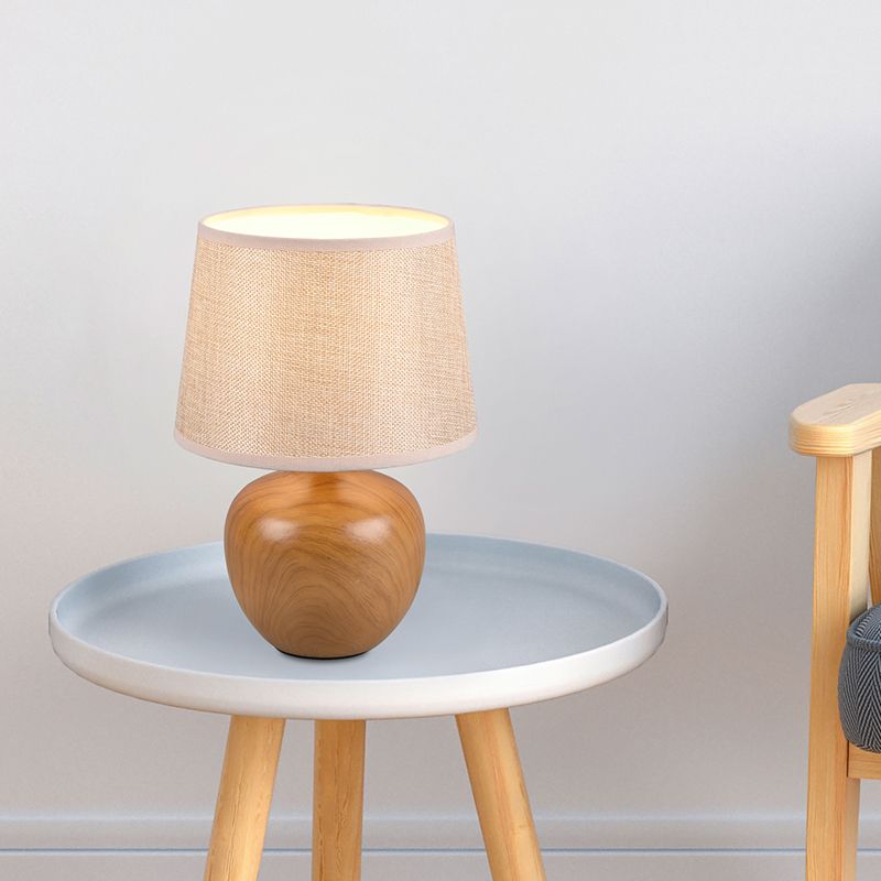 Keramik Tischleuchte Beige, Yet, mit Schalter