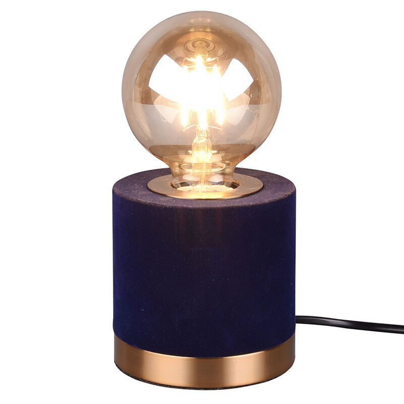 Beton Tischleuchte Blau, Fabienne, mit Schalter